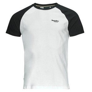 Superdry  ESSENTIAL LOGO BASEBALL TSHIRT  Trička s krátkým rukávem Bílá