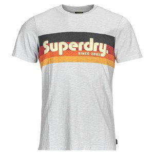 Superdry  CALI STRIPED LOGO T SHIRT  Trička s krátkým rukávem Bílá