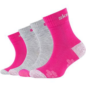 Skechers  4PPK Wm Mesh Ventilation Glow Socks  Ponožky Růžová