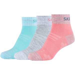 Skechers  3PPK Wm Mesh Ventilation Quarter Socks  Ponožky