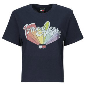 Tommy Jeans  TJW BXY RAINBOW FLAG TEE  Trička s krátkým rukávem Tmavě modrá