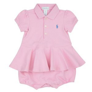 Polo Ralph Lauren  SS PEPLUM BU-ONE PIECE-SHORTALL  Krátké šaty Dětské Růžová