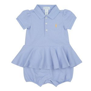 Polo Ralph Lauren  SS PEPLUM BU-ONE PIECE-SHORTALL  Krátké šaty Dětské Modrá