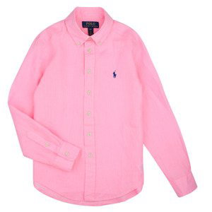 Polo Ralph Lauren  CLBDPPC-SHIRTS-SPORT SHIRT  Košile s dlouhymi rukáv Dětské Růžová
