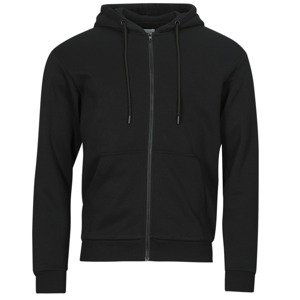 Jack & Jones  JJEBRADLEY SWEAT ZIP HOOD  Mikiny Černá