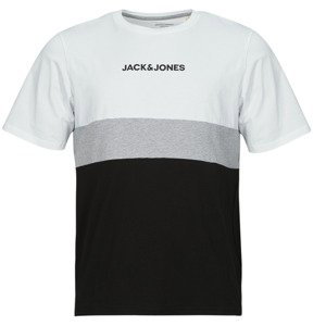 Jack & Jones  JJEREID BLOCKING TEE SS  Trička s krátkým rukávem Bílá
