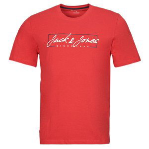 Jack & Jones  JJZURI TEE SS CREW NECK  Trička s krátkým rukávem Červená
