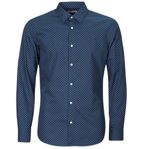 Jack & Jones  JJJOE PRINT SHIRT LS SS24  Košile s dlouhymi rukáv Tmavě modrá
