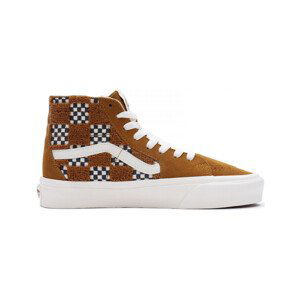 Vans  Sk8-hi tapered tufted check  Skejťácké boty Hnědá