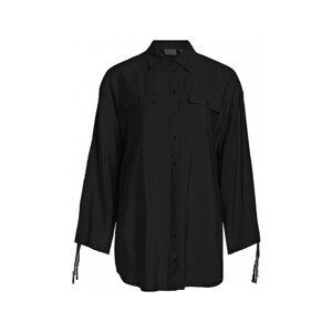 Vila  Klaria Oversize Shirt L/S - Black  Halenky Černá