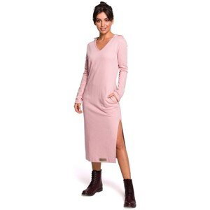 Bewear  Dámské mikinové šaty Hajnrich B128 růžová  Krátké šaty Růžová