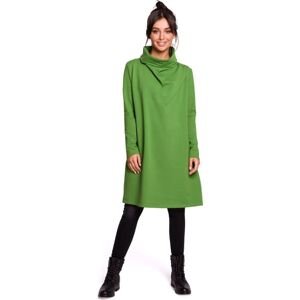 Bewear  Dámské midi šaty Hendrych B132 zelená  Krátké šaty Zelená