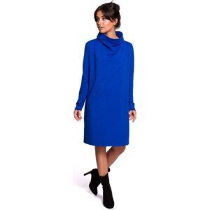 Bewear  Dámské midi šaty Hendrych B132 tmavě modrá  Krátké šaty Tmavě modrá