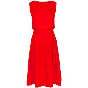 Makover  Dámské společenské šaty Krzys K005 červená  Krátké šaty Červená