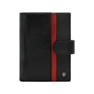 Rovicky  Pánská kožená peněženka Biharke černá, červená  Peněženky Černá