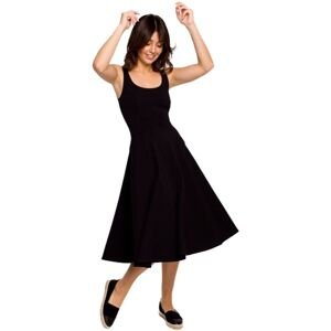 Bewear  Dámské midi šaty Zoltosteon B218 černá  Krátké šaty Černá