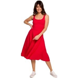 Bewear  Dámské midi šaty Zoltosteon B218 červená  Krátké šaty Červená