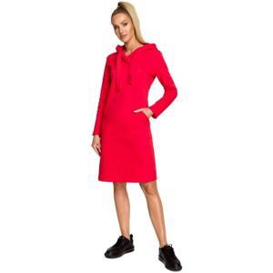 Made Of Emotion  Dámské mikinové šaty Sanio M695 červená  Krátké šaty
