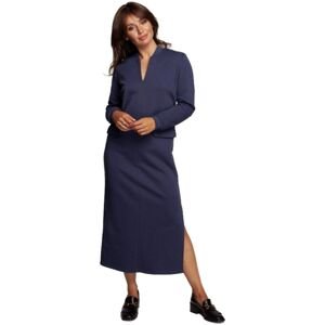 Bewear  Dámské midi šaty Seemi B242 modrá  Krátké šaty