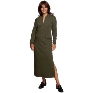 Bewear  Dámské midi šaty Seemi B242 olivová  Krátké šaty