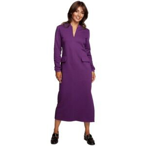Bewear  Dámské midi šaty Seemi B242 fialová  Krátké šaty Fialová