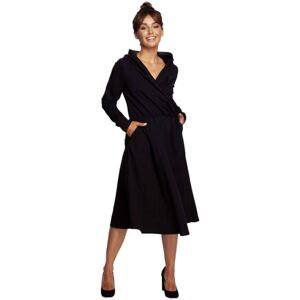 Bewear  Dámské midi šaty Yangzom B245 černá  Krátké šaty Černá