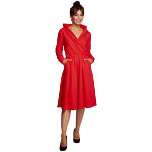 Bewear  Dámské midi šaty Yangzom B245 červená  Krátké šaty Červená