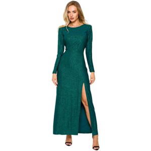 Made Of Emotion  Dámské maxi šaty Sherab M719 smaragdová  Krátké šaty Zelená