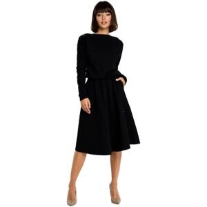 Bewear  Dámské midi šaty Youdon B087 černá  Krátké šaty Černá