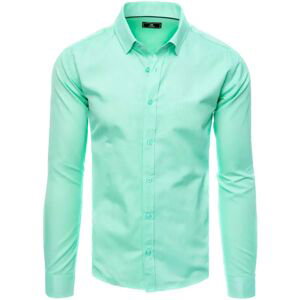 D Street  Pánská košile s dlouhým rukávem Rahen mátová  Košile s dlouhymi rukáv Zelená