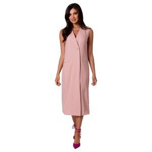 Bewear  Dámské midi šaty Annaree B254 růžová  Krátké šaty Růžová