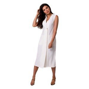 Bewear  Dámské midi šaty Annaree B254 krémová  Krátké šaty Bílá