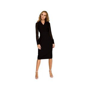 Stylove  Dámské midi šaty Ishigune S136 černá  Krátké šaty Černá