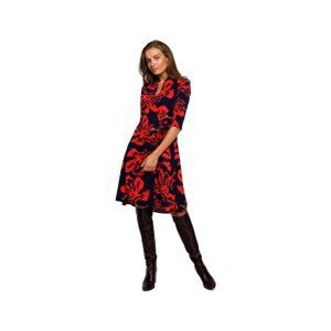 Stylove  Dámské mini šaty Morcavach S247 černo-červená  Krátké šaty