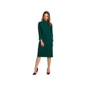 Stylove  Dámské midi šaty Annangaine S318 tmavě zelená  Krátké šaty Zelená
