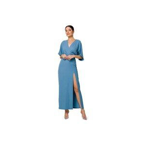 Makover  Dámské maxi šaty Argagune K163 nebesky modrá  Krátké šaty Modrá