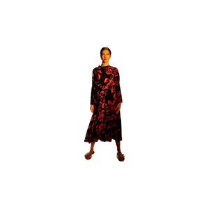 Stylove  Dámské midi šaty Annafleur S307 černo-červená  Krátké šaty