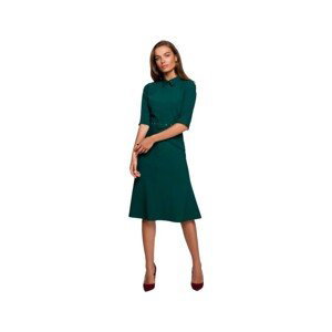 Stylove  Dámské midi šaty Dechtegau S231 tmavě zelená  Krátké šaty Zelená