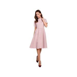 Makover  Dámské mini šaty Molla K028 tmavě růžová  Krátké šaty Růžová