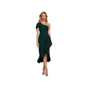 Makover  Dámské midi šaty Ganiervydd K146 tmavě zelená  Krátké šaty Zelená