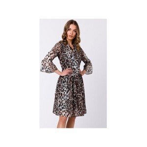 Stylove  Dámské mini šaty Omiten S337 leopard  Krátké šaty