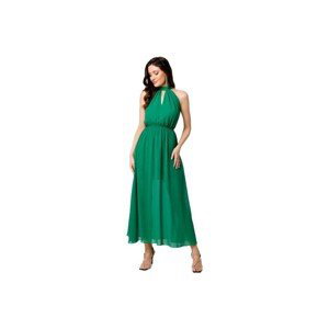 Makover  Dámské maxi šaty Teratu K169 světle zelená  Krátké šaty Zelená