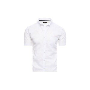 D Street  Pánská košile s krátkým rukávem Burdit bílá  Košile s dlouhymi rukáv Bílá