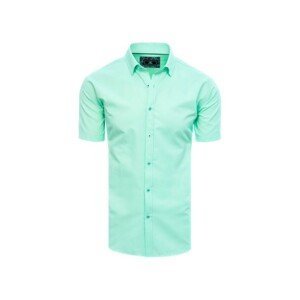 D Street  Pánská košile s krátkým rukávem Urdik mátová  Košile s dlouhymi rukáv Zelená
