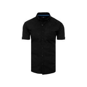 D Street  Pánská košile s krátkým rukávem Hodd černá  Košile s dlouhymi rukáv Černá
