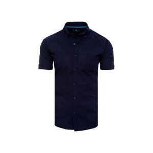 D Street  Pánská košile s krátkým rukávem Glest tmavě modrá  Košile s dlouhymi rukáv Tmavě modrá