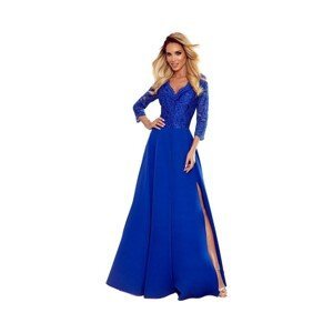 Numoco  Dámské společenské šaty Amber královsky modrá  Krátké šaty Tmavě modrá