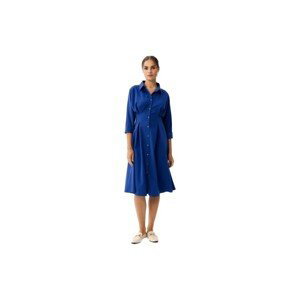 Stylove  Dámské košilové šaty Camedes S351 chrpově modrá  Krátké šaty Tmavě modrá