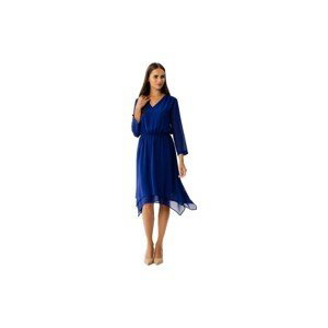 Stylove  Dámské asymetrické šaty Spumados S354 chrpově modrá  Krátké šaty Tmavě modrá