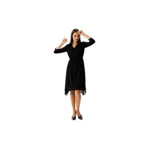 Stylove  Dámské asymetrické šaty Spumados S354 černá  Krátké šaty Černá